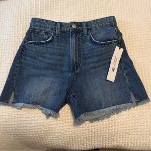 Joe’s Blue Denim High-Rise Frayed Hem Shorts from Nordstrom Rack